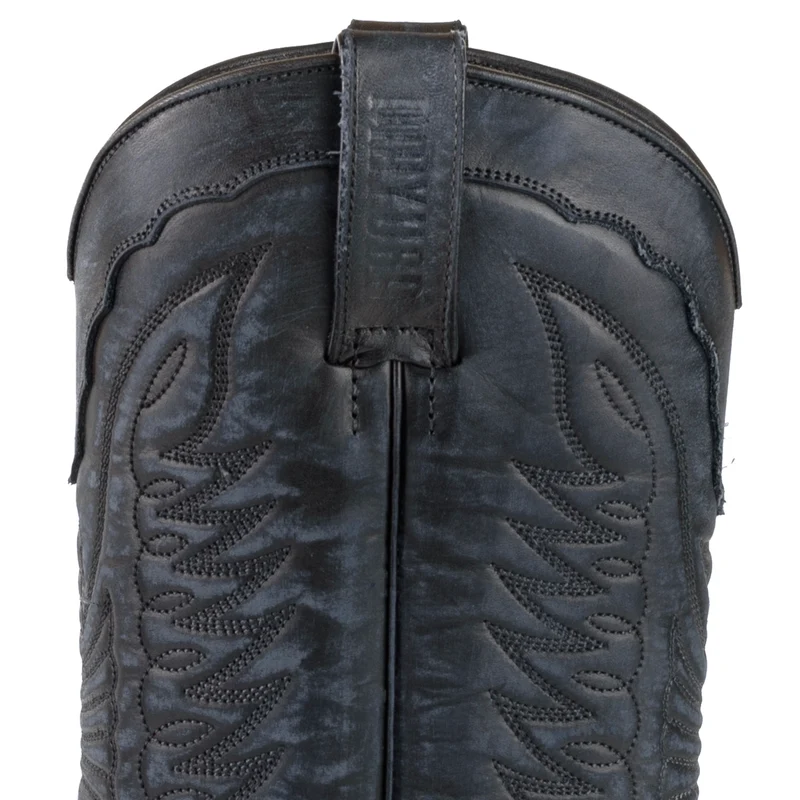 Herren Biker Motard Boots 2471 Handgefertigtes Wildleder Schwarz
