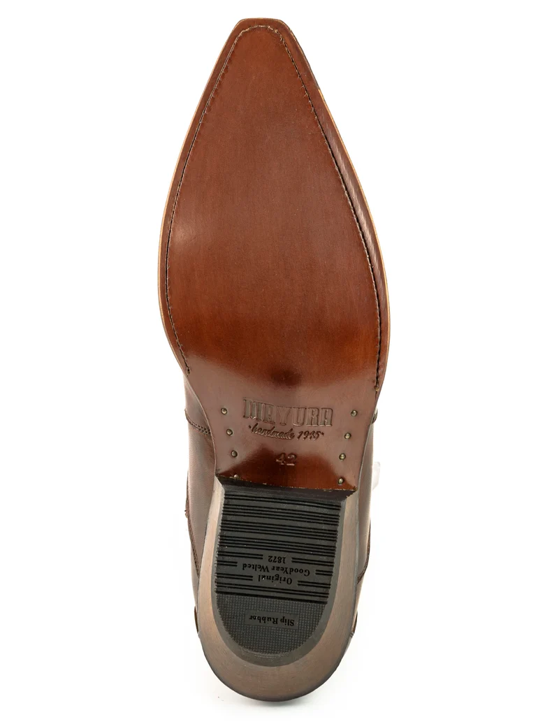 Cowboystiefel oder Stiefeletten für Damen und Herren, handgefertigt aus braunem Leder, Urban 1931