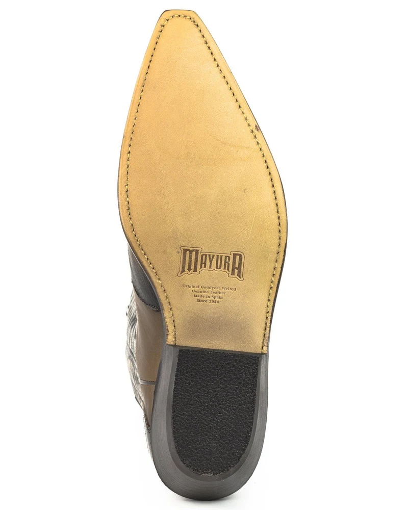 Cowboy-, Country- und Westernstiefel für Damen und Herren, 1927-C, braun-graues Leder | Sofort lieferbar | Größe 37/43