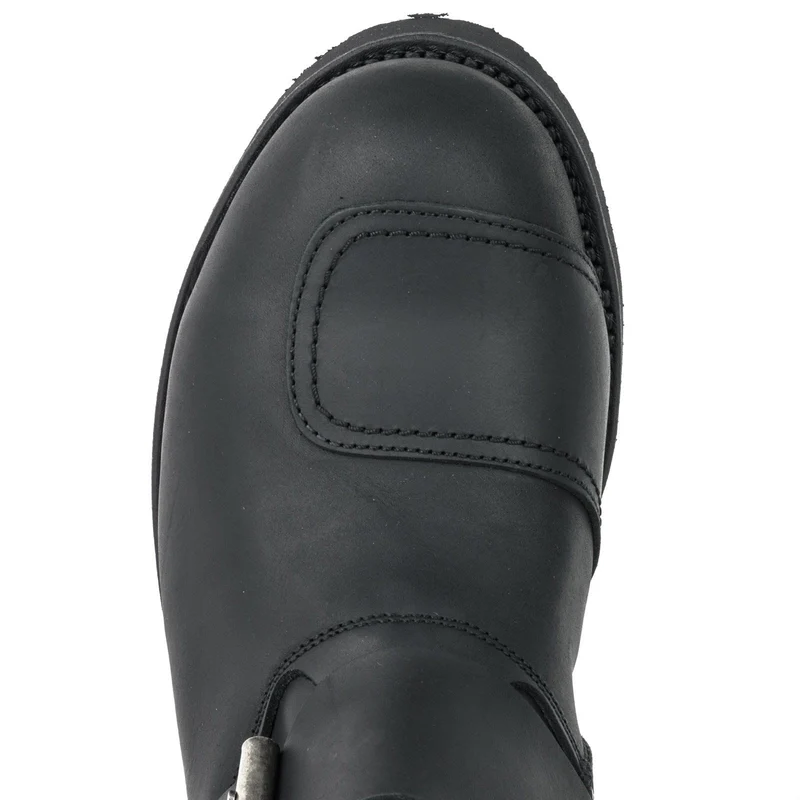 Herren- und Damen-Biker-Motard-Stiefel 1594-6 aus schwarzem Leder
