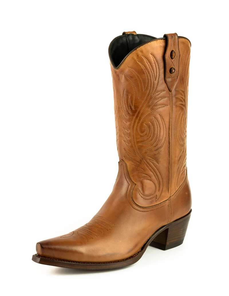 Country- und Western-Cowboystiefel für Damen 2536 Kamelleder