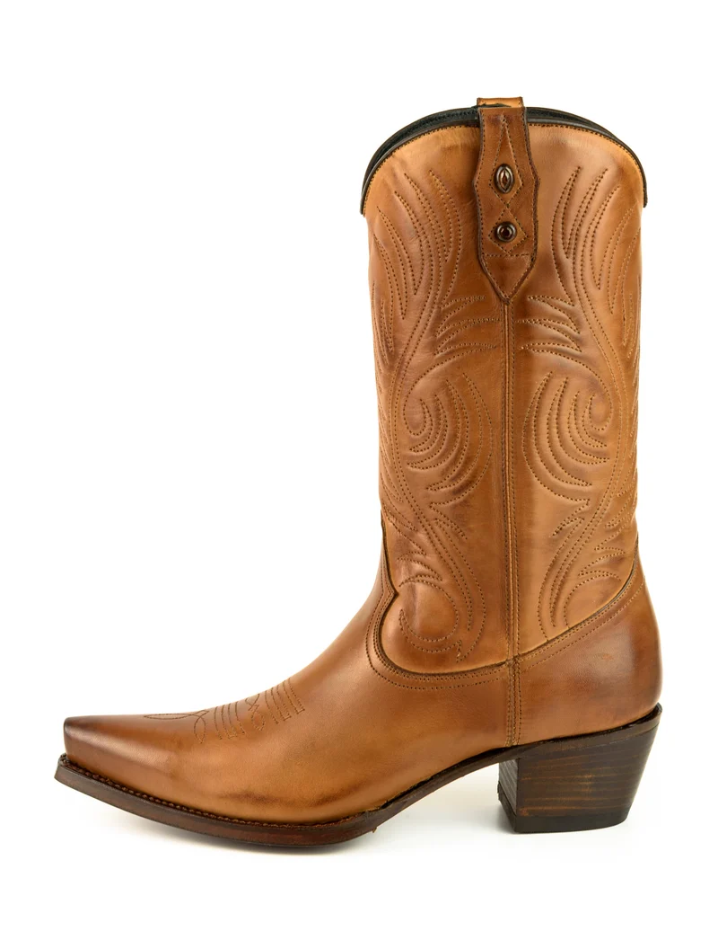Damen-Cowboystiefel, Country- und Westernstiefel 2536, Kamelleder | Sofort lieferbar | Größe 40