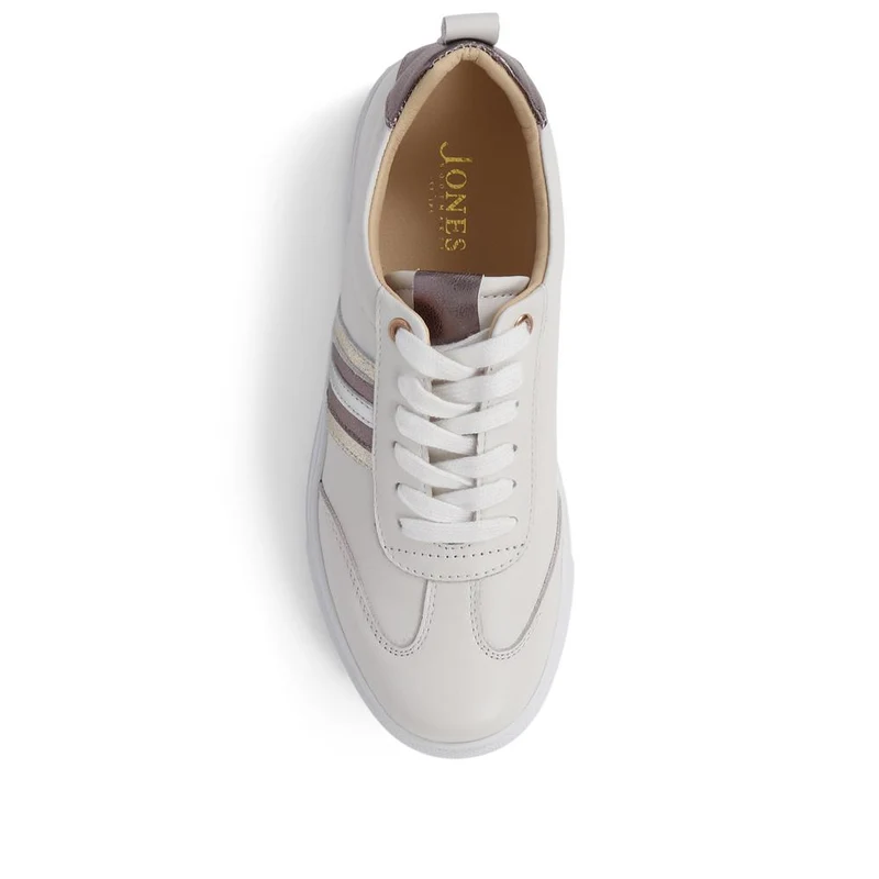 Aspyn Leather Trainers - ASPYN / 325 132 - White Metallic