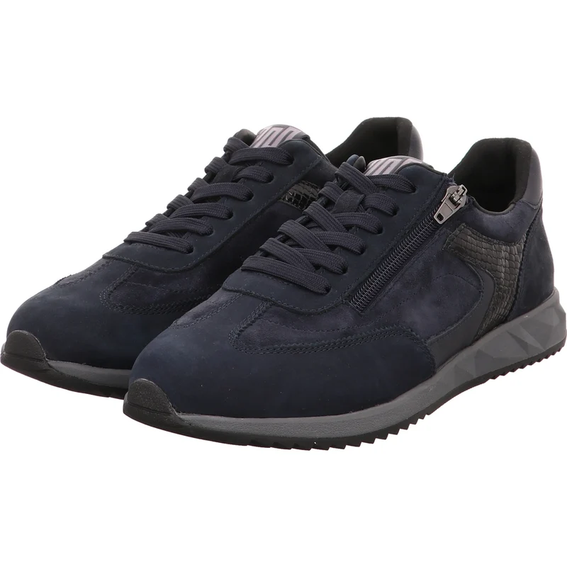 Waldläufer Schnürschuh H-Janett blau