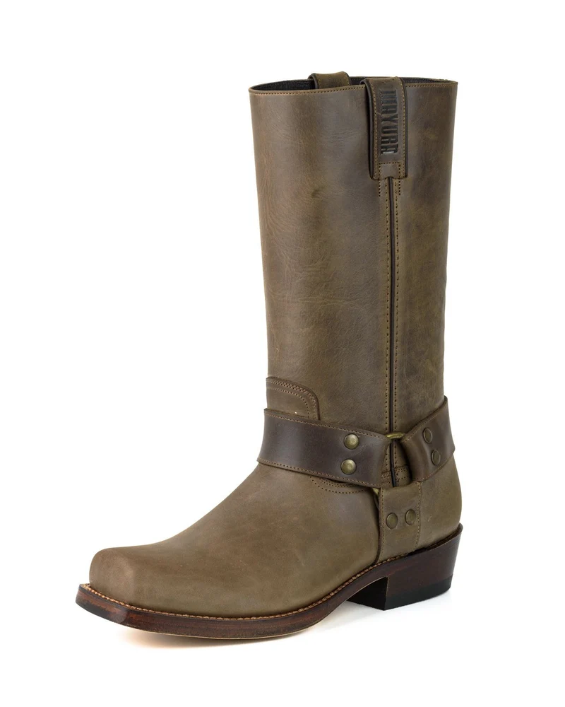 Bikerstiefel für Damen und Herren, Modell 01, braunes Leder | Sofort lieferbar | Größe 41/44