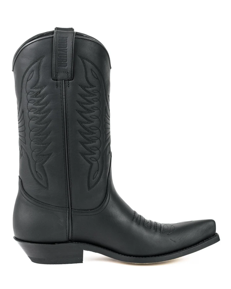 Cowboy Country- und Westernstiefel für Damen und Herren 20 Schwarzes Leder