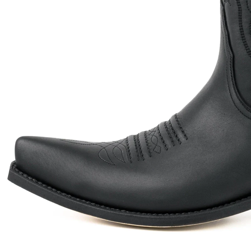 Cowboy Country- und Westernstiefel für Damen und Herren 20 Schwarzes Leder