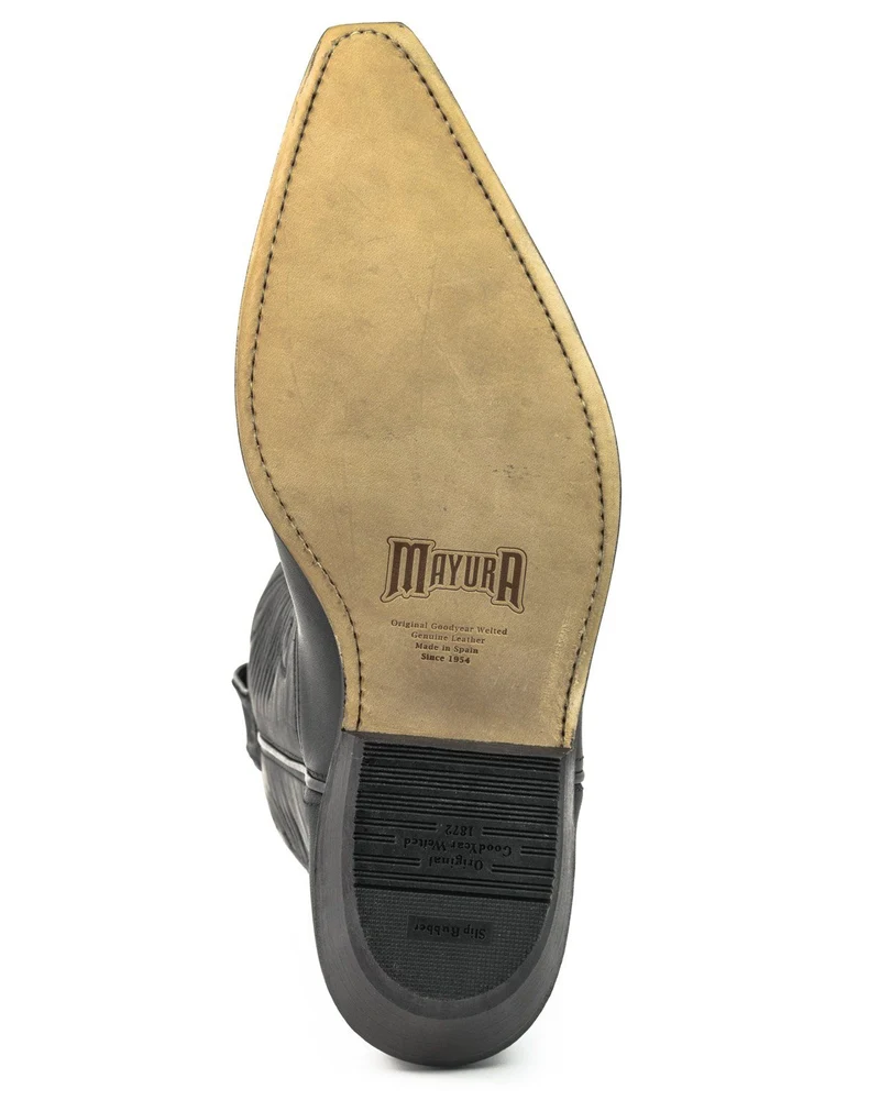 Cowboy Country- und Westernstiefel für Damen und Herren 20 Schwarzes Leder