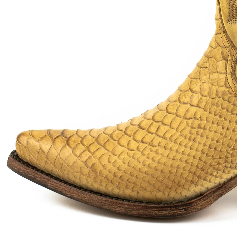 Damen-Cowboystiefel, Country- und Westernstiefel 2524, gelbes Leder | Sofort lieferbar | Größe 37