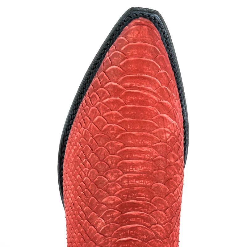 Country- und Western-Cowboystiefel für Damen 2524 aus gewaschenem rotem Leder