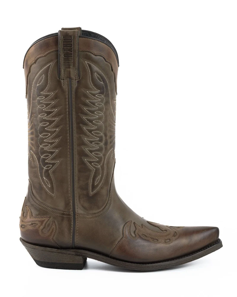 Cowboy-Country- und Westernstiefel für Damen und Herren 17 Öko-Leder Braun