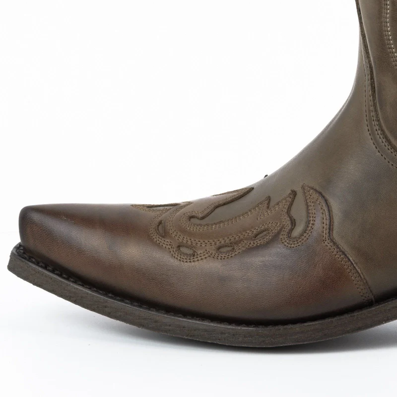 Cowboy-Country- und Westernstiefel für Damen und Herren 17 Öko-Leder Braun