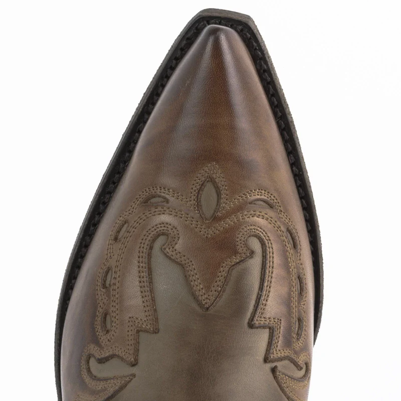 Cowboy-Country- und Westernstiefel für Damen und Herren 17 Öko-Leder Braun