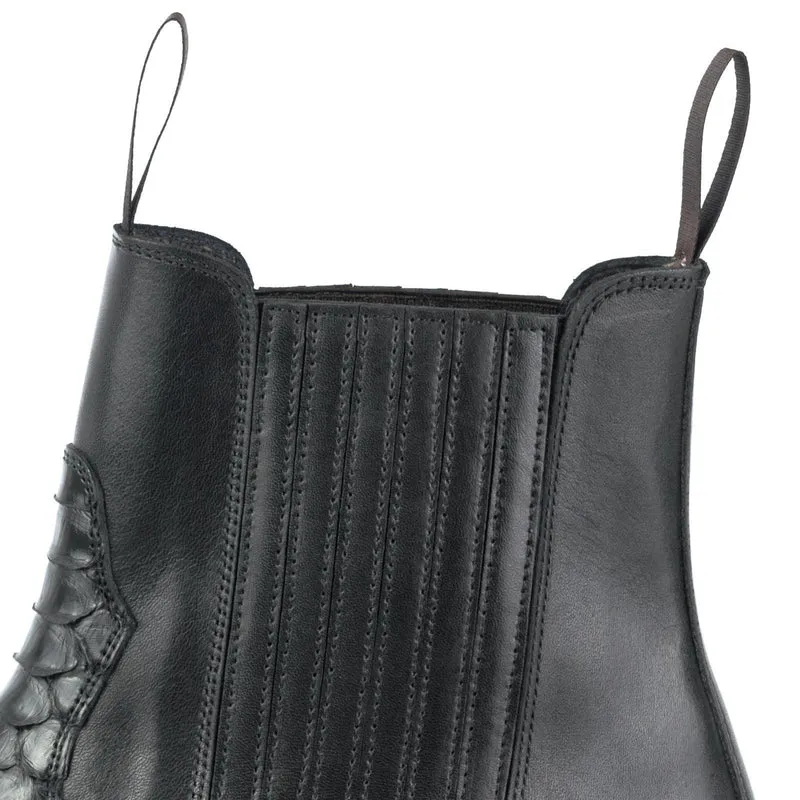 Urban Cowboy Boots für Damen und Herren, 2500 Schwarzes Leder und Exotic Black | Sofort lieferbar | Größe 41