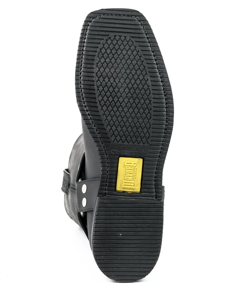 Herren- und Damen-Biker-Motard-Stiefel 1501-6 aus schwarzem Leder