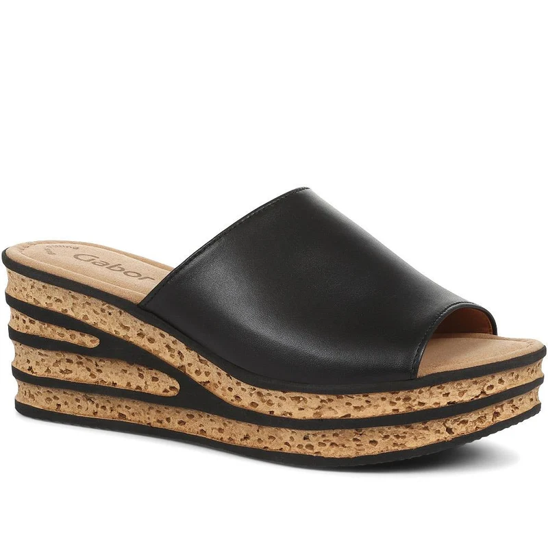 Trixie Wedge Mules - GAB35516 / 321 591 - Black