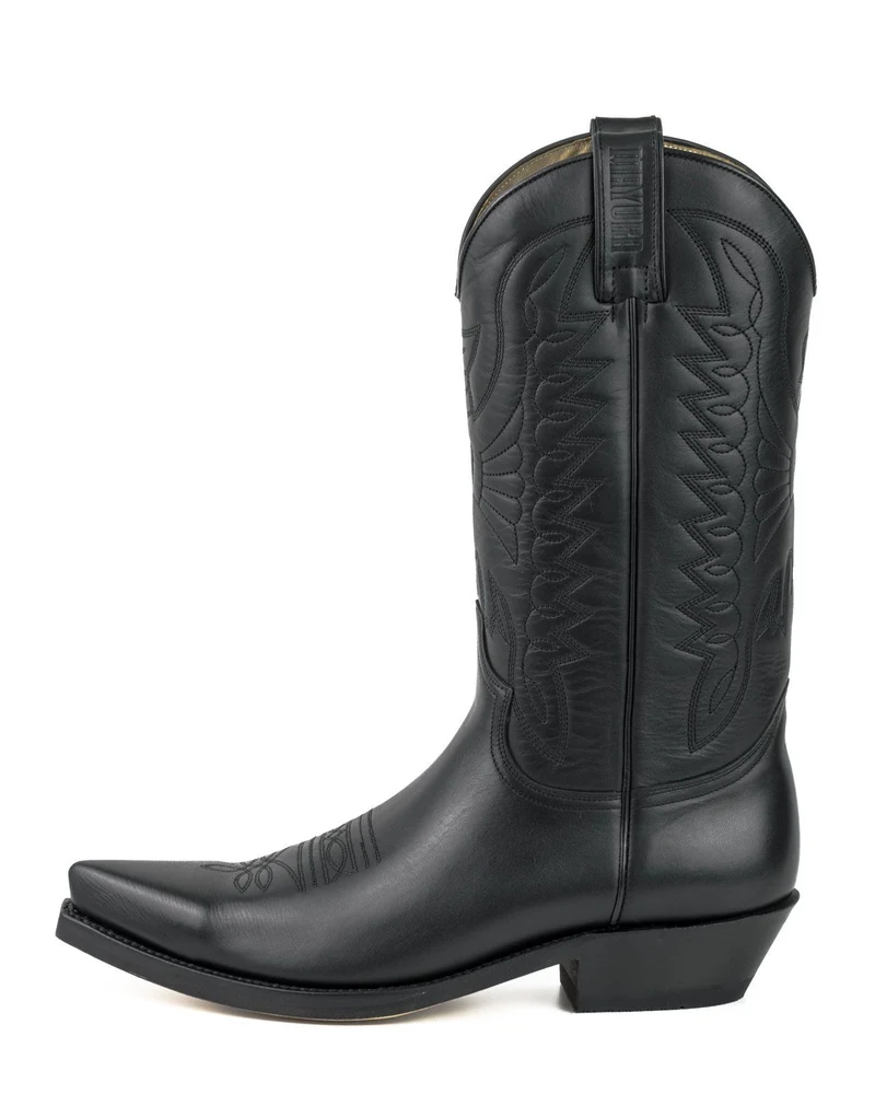 Cowboy-, Country- und Westernstiefel für Damen und Herren, 1920er-Jahre, schwarzes Leder | Sofort lieferbar | Größe 46