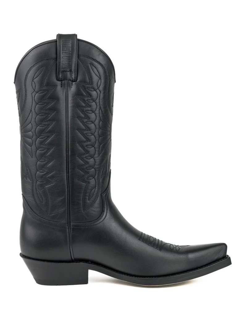 Cowboy-, Country- und Westernstiefel für Damen und Herren, 1920er-Jahre, schwarzes Leder | Sofort lieferbar | Größe 46