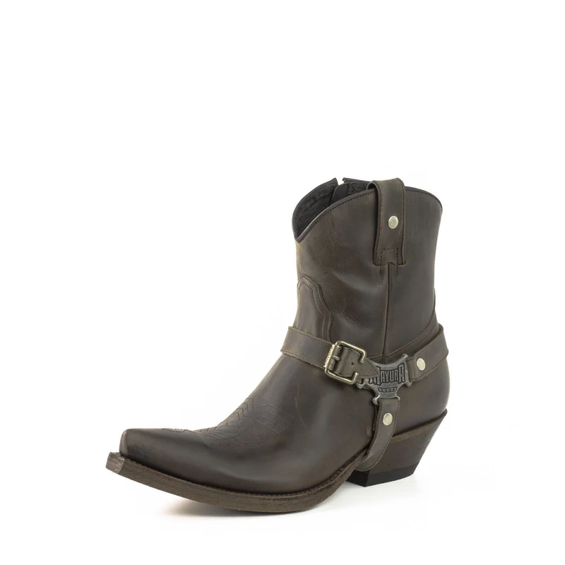 Herren-Cowboystiefel, Country- und Westernstiefel, Größe 14, graues Leder | Sofort lieferbar | Größe 40