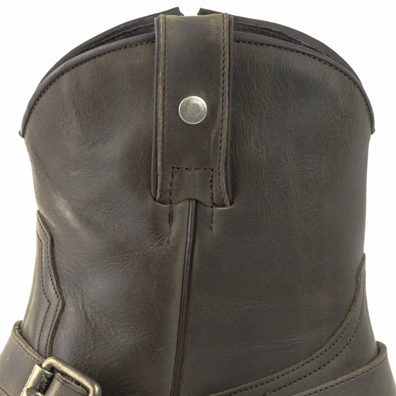 Herren-Cowboy-Country- und Western-Stiefeletten 14 aus grauem Leder