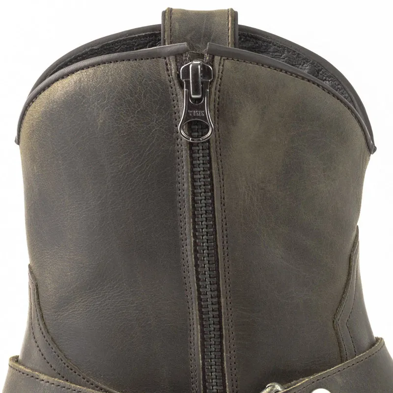 Herren-Cowboy-Country- und Western-Stiefeletten 14 aus grauem Leder