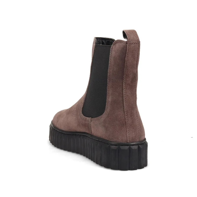 Laure Leather Chelsea Boots - LAURE / 326 178 - Grey Suede