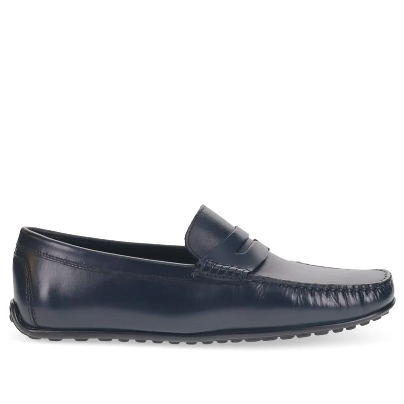 Paterson Leather Moccasins - PATERSON / 325 093 - Navy