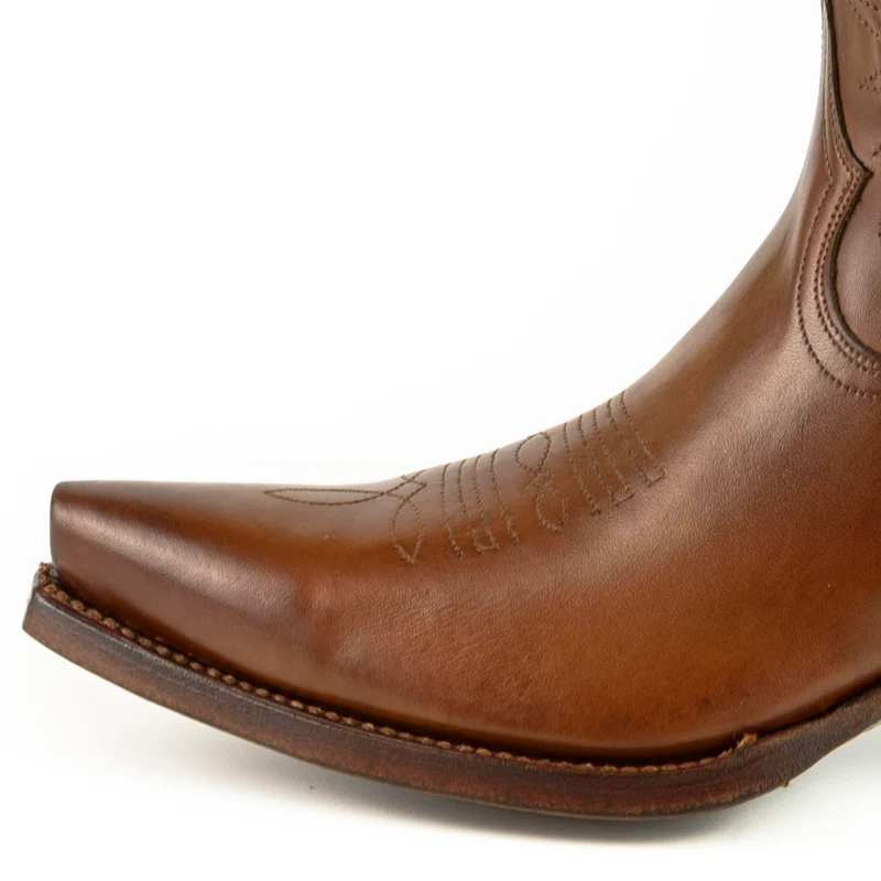 Westernstiefel CowboyStiefel für Damen handgefertigt, braunes Leder, 2536