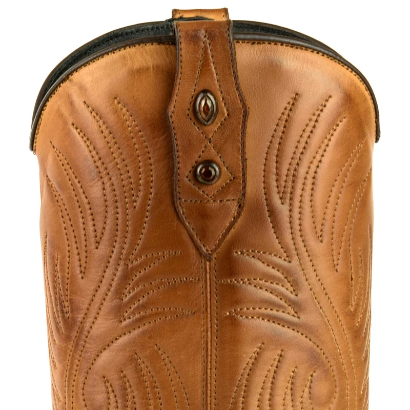 Handgefertigte Westernstiefel CowboyStiefel für Damen aus Kamelleder 2536