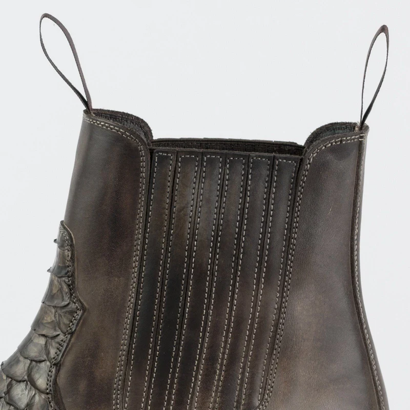 Urban Cowboy Boots für Damen und Herren, 2500 Leder, Braun und Dunkelbraun Exotic | Sofort lieferbar | Größe 39/42