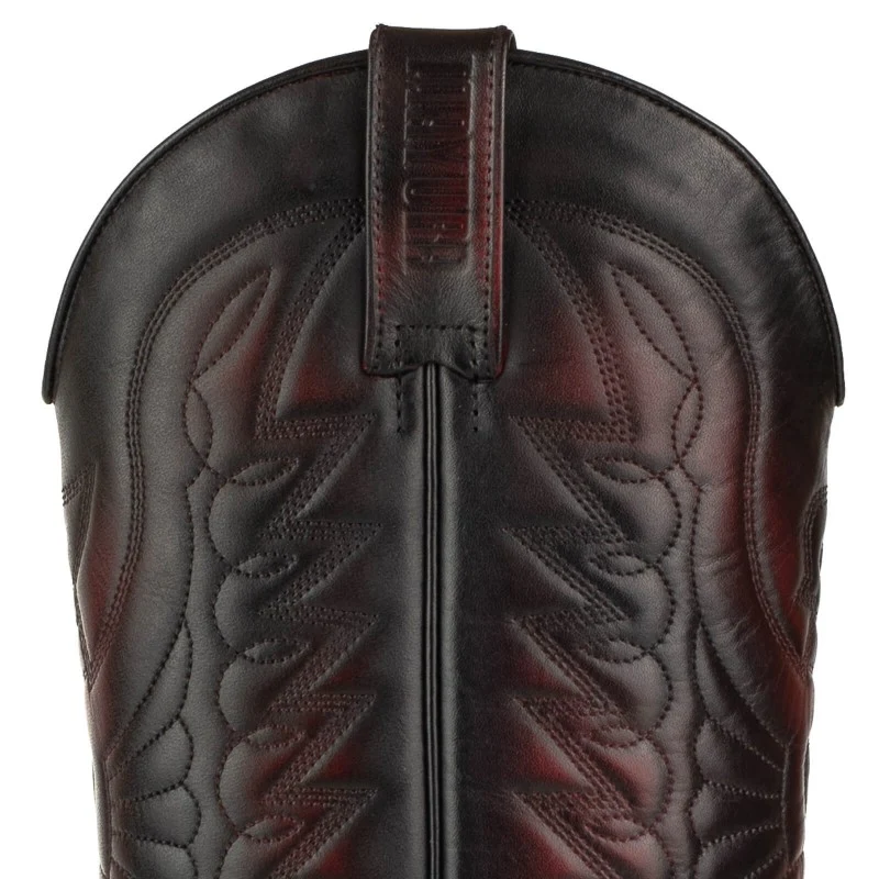 Cowboy-, Country- und Westernstiefel der 1920er Jahre für Damen und Herren, Schwarz und Rot, Premium
