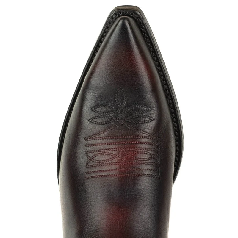 Cowboy-, Country- und Westernstiefel der 1920er Jahre für Damen und Herren, Schwarz und Rot, Premium