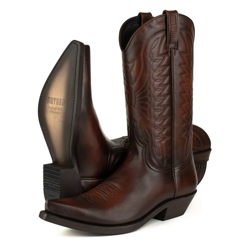 Cowboy-, Country- und Westernstiefel der 1920er Jahre für Damen und Herren, Premium-Qualität in Schwarz und Braun