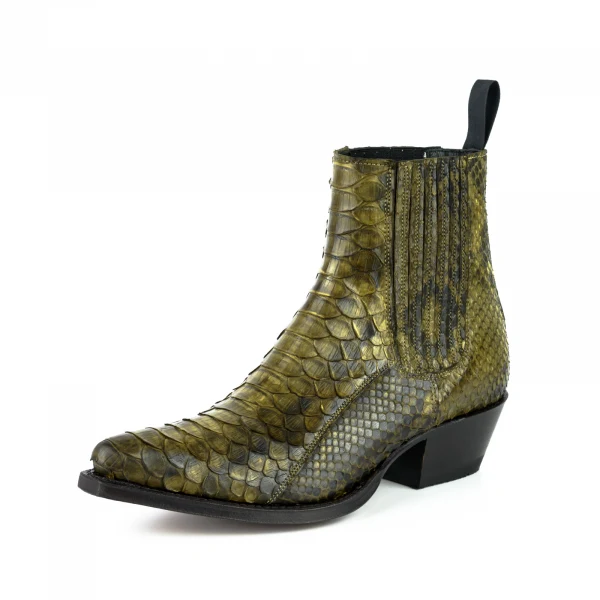 Urban and Exotic Green Kaky handgefertigte Damenstiefel oder Stiefeletten 2496