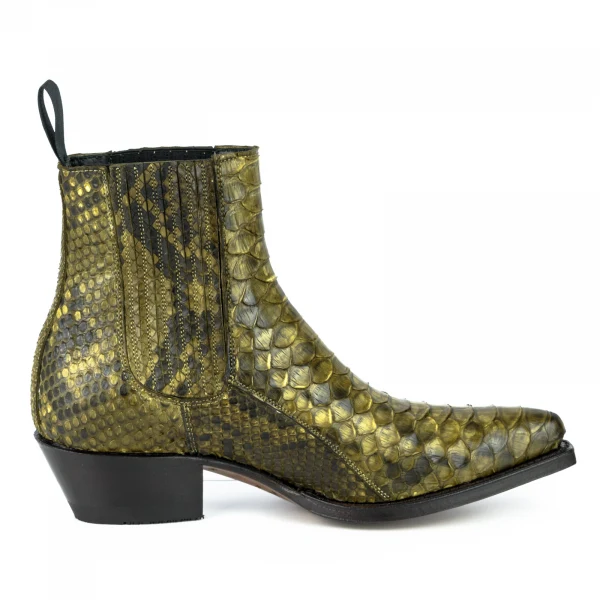 Urban and Exotic Green Kaky handgefertigte Damenstiefel oder Stiefeletten 2496