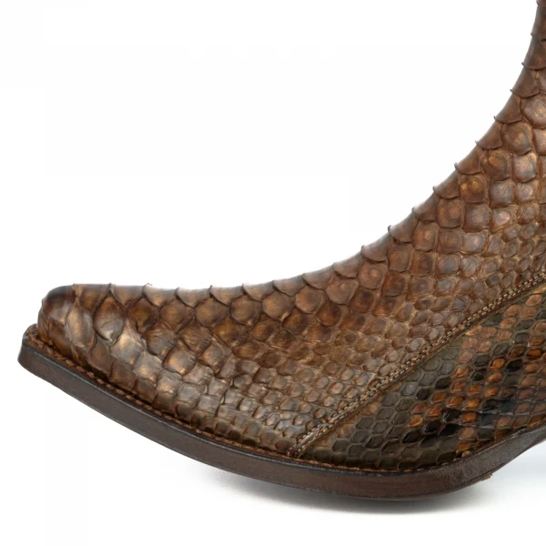 Urbane und exotische handgefertigte Damenstiefel oder Stiefeletten Braun 2496