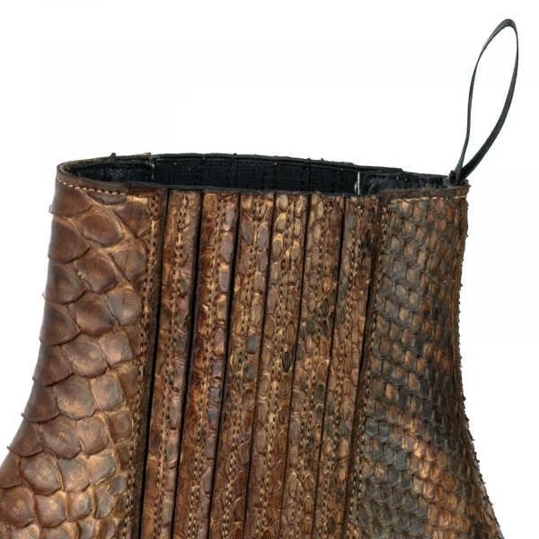 Urbane und exotische handgefertigte Damenstiefel oder Stiefeletten Braun 2496