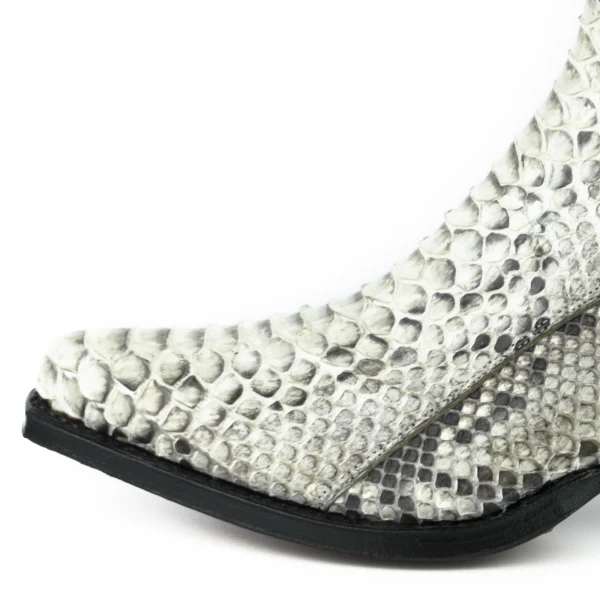 Urbane und exotische weiße handgefertigte Damenstiefel oder Stiefeletten 2496