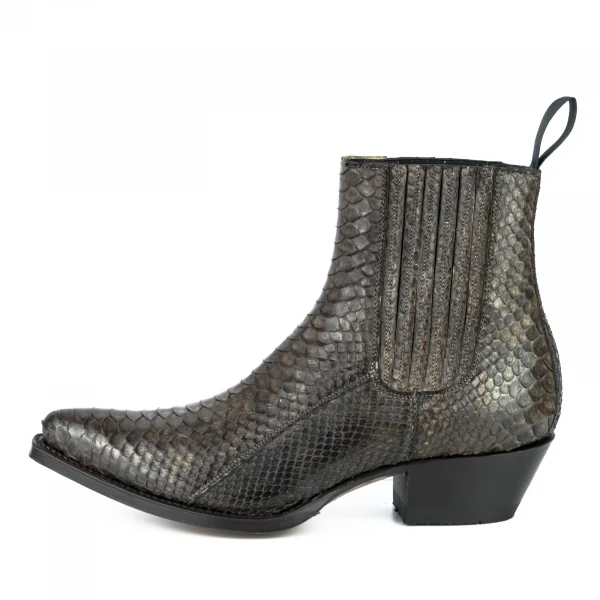 Urbane und exotische braune handgefertigte Damenstiefel oder Stiefeletten 2496