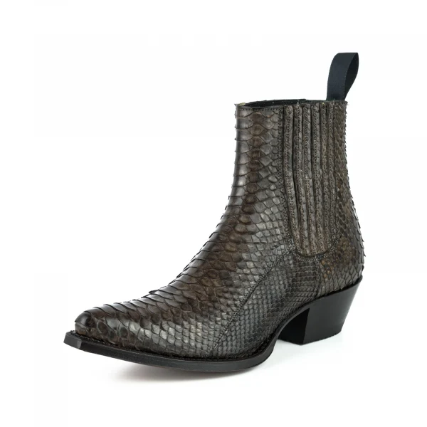 Urbane und exotische braune handgefertigte Damenstiefel oder Stiefeletten 2496