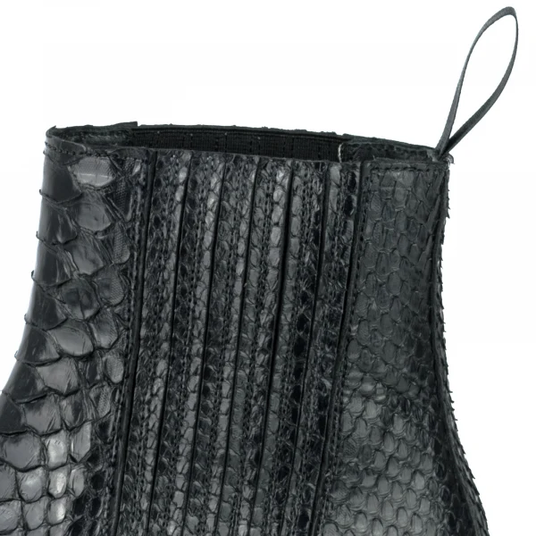 Urbane und exotische schwarze handgefertigte Damenstiefel oder Stiefeletten 2496