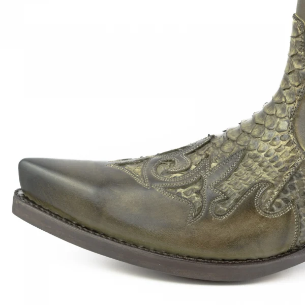Handgefertigte grüne urbane und exotische Cowboystiefel oder Stiefeletten für Damen und Herren 2500