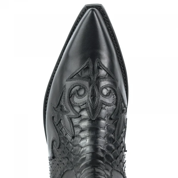 Cowboystiefel oder Stiefeletten für Damen und Herren, handgefertigt, Schwarz, Urban und Exotic 2500