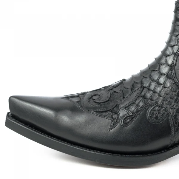 Cowboystiefel oder Stiefeletten für Damen und Herren, handgefertigt, Schwarz, Urban und Exotic 2500