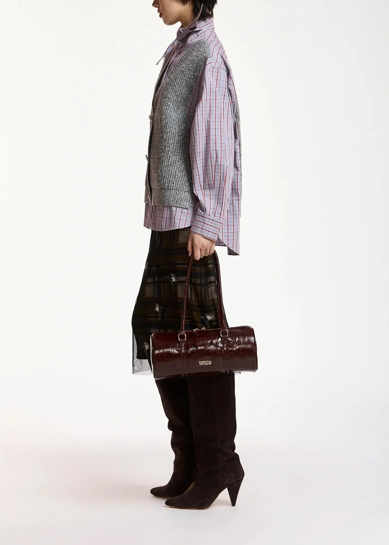 Essentiel Antwerp - Kute Fabric Mix Shirt - K1mm Combo1 Mushroom Mood
