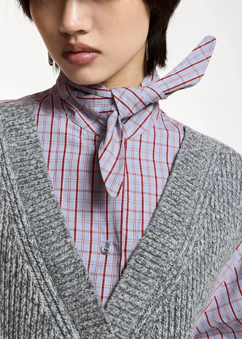 Essentiel Antwerp - Kute Fabric Mix Shirt - K1mm Combo1 Mushroom Mood