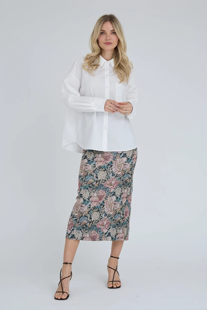 A-View - Brocade Skirt AV9408 - 311 - Sand/Black