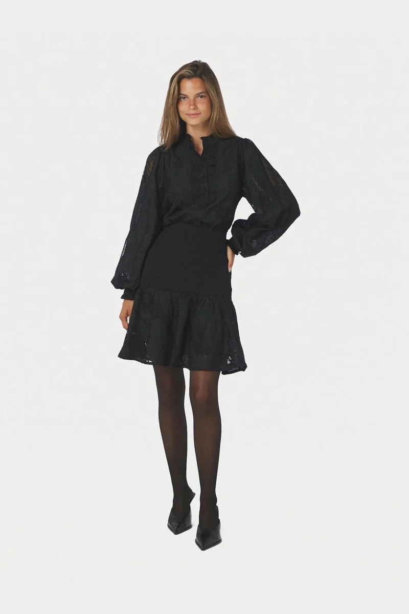 Neo Noir - Bonia Smock Dress 169174 - 100 - Black