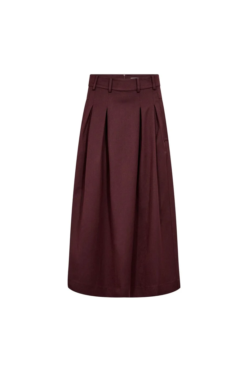 Co´Couture - Terrycc Pleat Skirt 500363 - 30005 - Wine Red