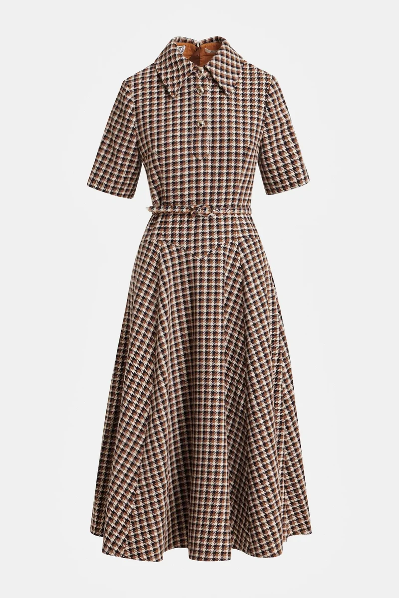 Essentiel Antwerp - Kin Fitted Shirt Dress - K1bw Combo1 Brown Sugar